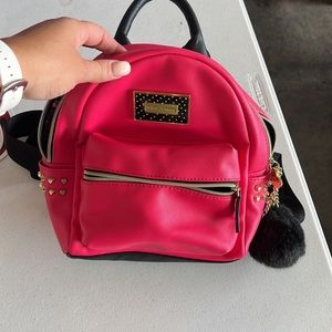 Betsey Johnson small backpack purse